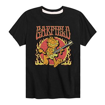 Boys 8-20 Garfield Rock Flames Graphic Tee