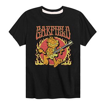 Boys 8-20 Garfield Rock Flames Graphic Tee