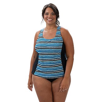 Women's Dolfin Print Twist Back Tankini Top