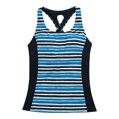 Women's Dolfin Print Twist Back Tankini Top