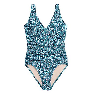 Women's Dolfin UPF 50+ Moderate Surplice Wrap One-Piece Swimsuit