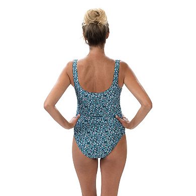 Women's Dolfin UPF 50+ Moderate Surplice Wrap One-Piece Swimsuit