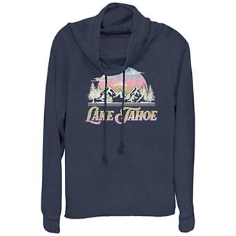Juniors' Lake Tahoe Postcard Cowlneck Graphic Lightweight Long Sleeve