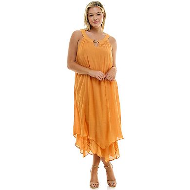 Plus Size Luxology Sleeveless Maxi Dress