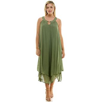Plus Size Luxology Sleeveless Maxi Dress