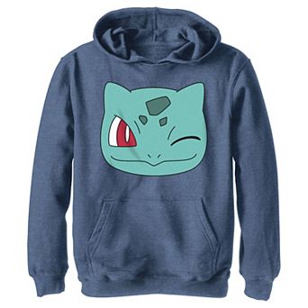 Boys 8-20 Pokémon Bulbasaur Winking Face Graphic Hoodie