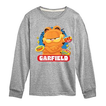 Boys 8-20 Garfield Movie Stickers Long Sleeve Graphic Tee