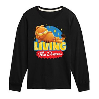 Boys 8-20 Garfield Movie Living The Dream Long Sleeve Graphic Tee