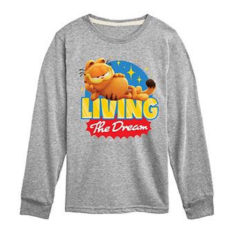 Boys 8-20 Garfield Movie Living The Dream Long Sleeve Graphic Tee