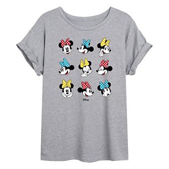 Disney's Minnie Mouse Juniors' Polka Dot Bow Oversized Tee