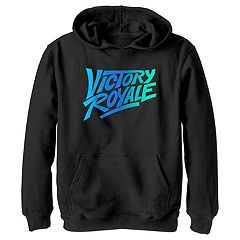 Junior's Fortnite Victory Royale Gold Script Graphic Tee Black Medium 