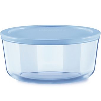 Pyrex Simply Store Blue Tinted 7 cup Round Food Storage Container with Plastic Lid