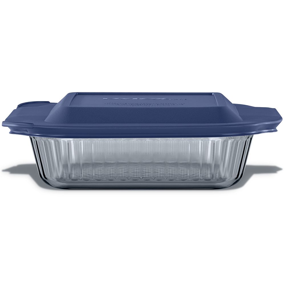 Pyrex Colors Tinted Dreams Smoke 8-in. x 8-in. Baking Dish with Plastic Lid