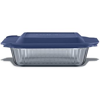 Pyrex Colors Tinted Dreams Smoke 8 in x 8 in Baking Dish with Plastic Lid
