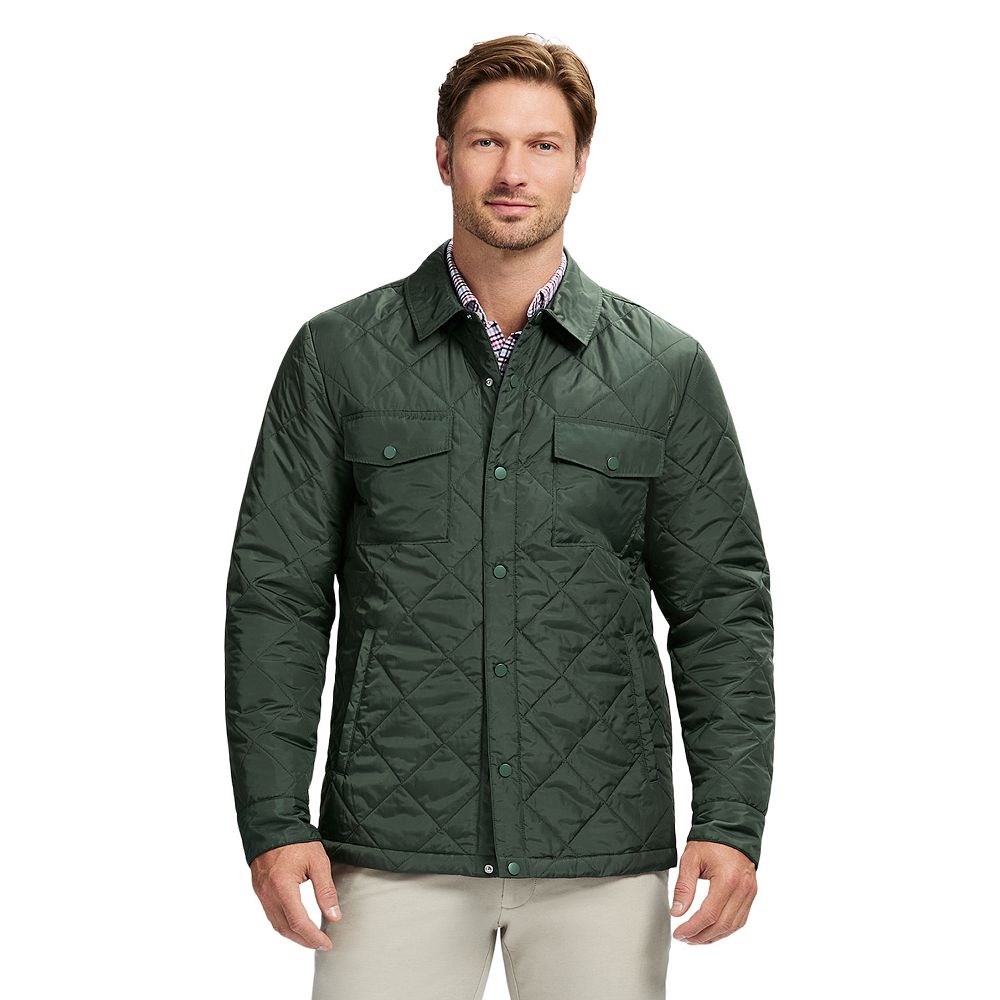 Men's izod quilted hooded puffer jacket on sale