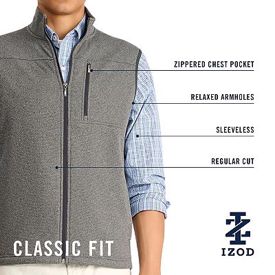 Izod men's fleece vest best sale