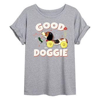 Juniors' Fisher Price Good Doggie Oversized Tee