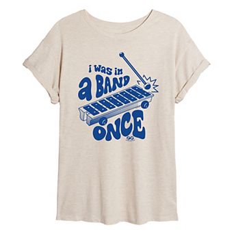 Juniors' Fisher Price I Was In A Band Once Oversized Tee