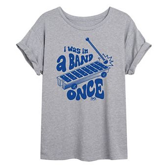 Juniors' Fisher Price I Was In A Band Once Oversized Tee