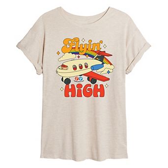 Juniors' Fisher Price Flyin' High Oversized Tee