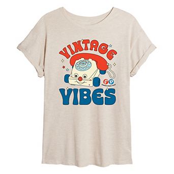 Juniors' Fisher Price Vintage Vibes Oversized Tee