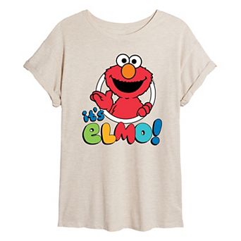 Juniors' Sesame Street It's Elmo Oversized Tee