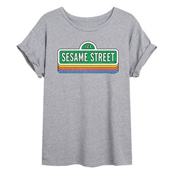 Juniors' Sesame Street Oversized Tee