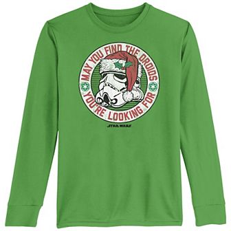 Boys 8-20 Star Wars May You Find The Droids You're Looking For Long Sleeve Graphic Tee