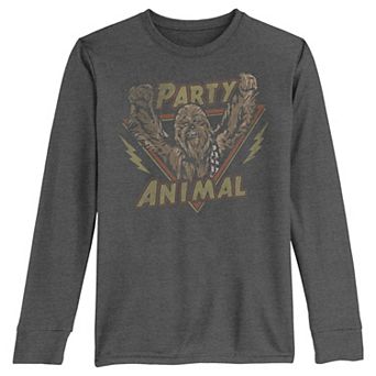 Boys 8-20 Star Wars Chewbacca Party Animal Long Sleeve Graphic Tee