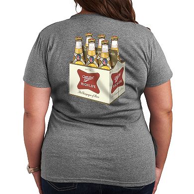 Plus Miller High Life 6 Pack Bottles Graphic Tee