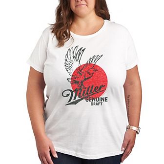 Plus Miller Genuine Draft Two Color Logo Graphic Tee