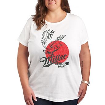 Plus Miller Genuine Draft Two Color Logo Graphic Tee