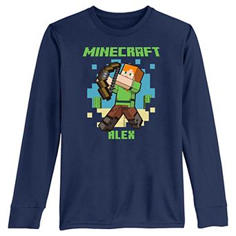 Boys 8-20 Minecraft Alex Poster Long Sleeve Graphic Tee
