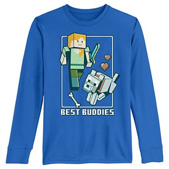 Boys 8-20 Minecraft Best Buddies Long Sleeve Graphic Tee