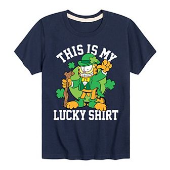 Boys 8-20 Garfield This Is My Lucky Shirt Graphic Tee