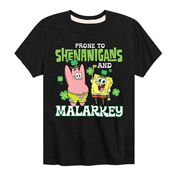 Boys 8-20 SpongeBob Shenanigans & Malarkey Graphic Tee