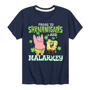 Boys 8-20 SpongeBob Shenanigans & Malarkey Graphic Tee