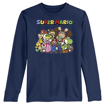 Boys 8-20 Super Mario Bros Team Photo Long Sleeve Graphic Tee