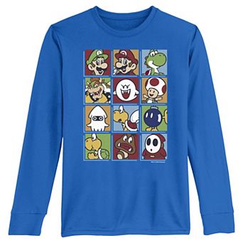 Boys 8-20 Super Mario Bros Vintage Portraits Long Sleeve Graphic Tee