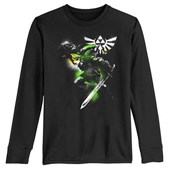 Boys 8-20 The Legend Of Zelda Spray Paint Link Portrait Long Sleeve Graphic Tee