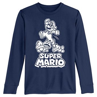 Boys 8-20 Super Mario Bros Jumping Goombas Long Sleeve Graphic Tee