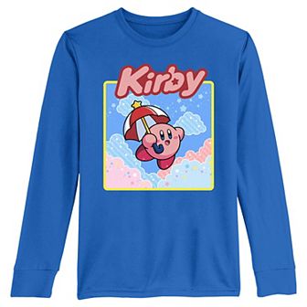 Boys 8-20 Kirby Starry Box Long Sleeve Graphic Tee