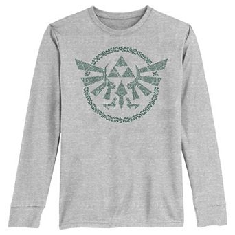 Boys 8-20 The Legend Of Zelda Tears Of The Kingdom Hyrule Crest Long Sleeve Graphic Tee