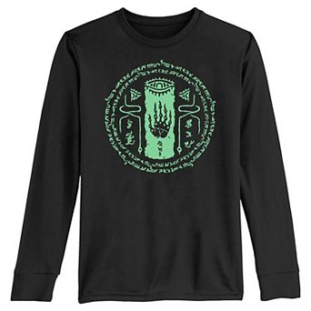 Boys 8-20 The Legend Of Zelda Tears Of The Kingdom Glowing Rune Long Sleeve Graphic Tee