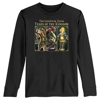 Boys 8-20 The Legend Of Zelda Tears Of The Kingdom Classic Trio Long Sleeve Graphic Tee