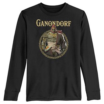Boys 8-20 The Legend Of Zelda Tears Of The Kingdom Ganondorf Badge Long Sleeve Graphic Tee