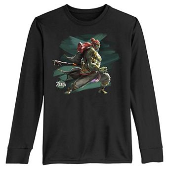Boys 8-20 The Legend Of Zelda Tears Of The Kingdom Ganondorf Paint Long Sleeve Graphic Tee