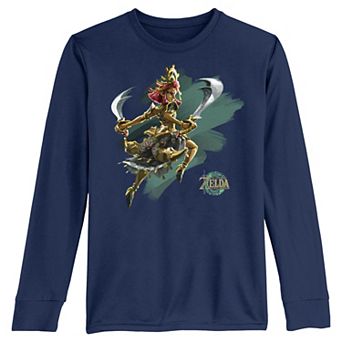 Boys 8-20 The Legend Of Zelda Tears Of The Kingdom Lady Riju Paint Long Sleeve Graphic Tee