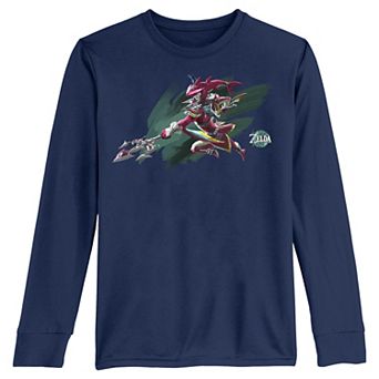 Boys 8-20 The Legend Of Zelda Tears Of The Kingdom Prince Sidon Paint Long Sleeve Graphic Tee