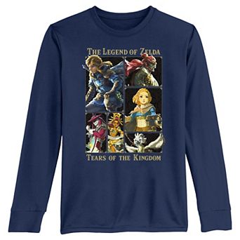 Boys 8-20 The Legend Of Zelda Tears Of The Kingdom Main Characters Long Sleeve Graphic Tee